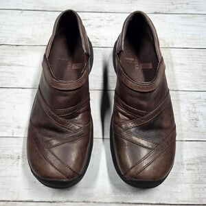 Merrell‎ Encore Eclipse Smooth Leather Clog Women 7.5 Brown Slip On Comfort Shoe
